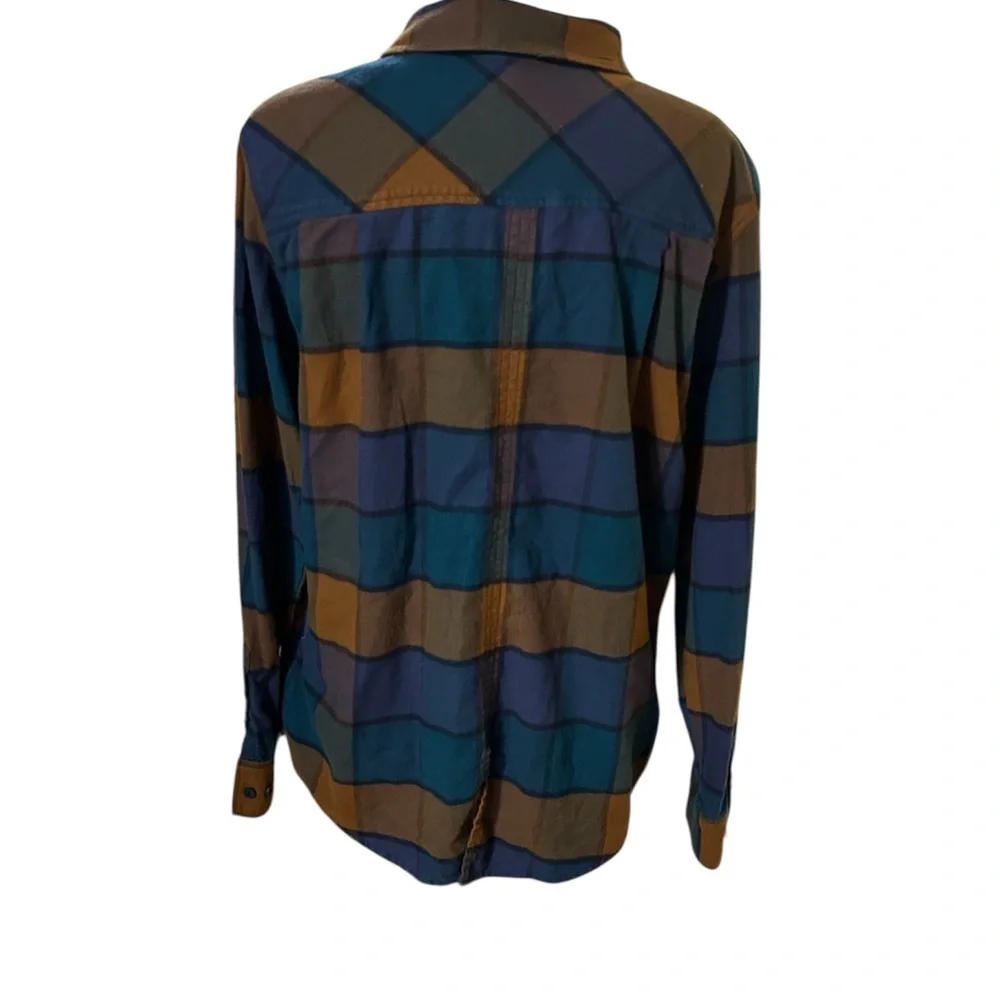 Outdoor Research Standpoint Flannel Shirt Womens XL Plaid Pocket Gorpcore - Picture 2 of 6